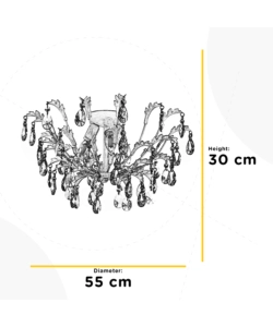 LAMPADARIO 3 LUCI ONLI "CESTA" AVORIO E14
